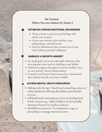 Toxic Relationship Recovery Worksheet, No Contact Strategy, Self-Growth Worksheet