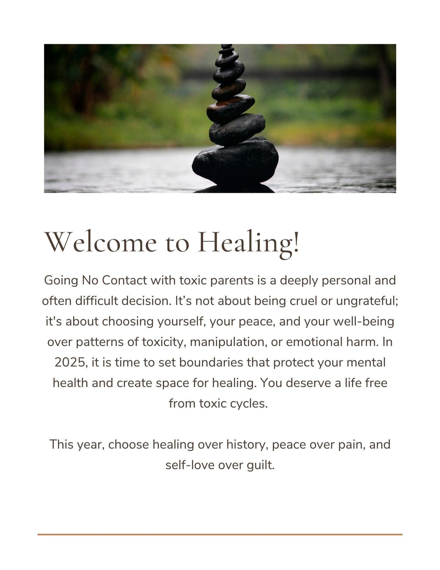 Toxic Relationship Recovery Worksheet, No Contact Strategy, Self-Growth Worksheet